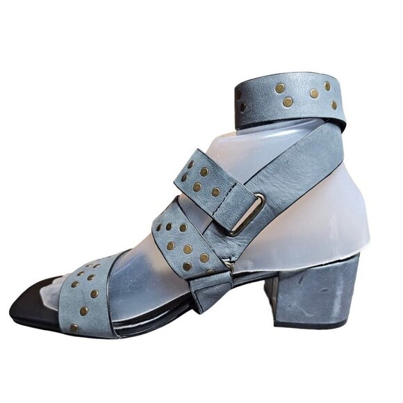 Kelsi Dagger Size 6 Brooklyn Women's Leather Studded Seabring Heeled Sandals - Picture 10 of 16